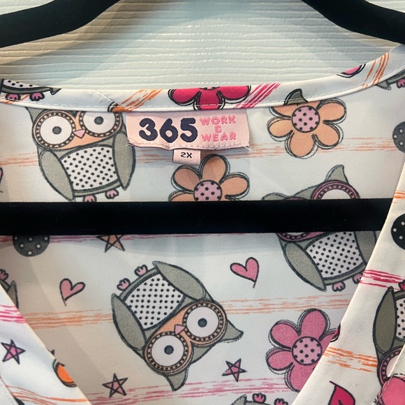 Playful Pink and Purple Owl Print Short Sleeve Tee - Picture 4 of 4